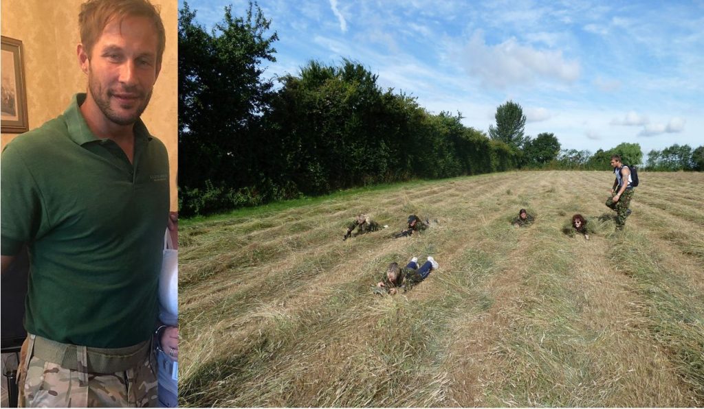 Naval Officer and women exercising
