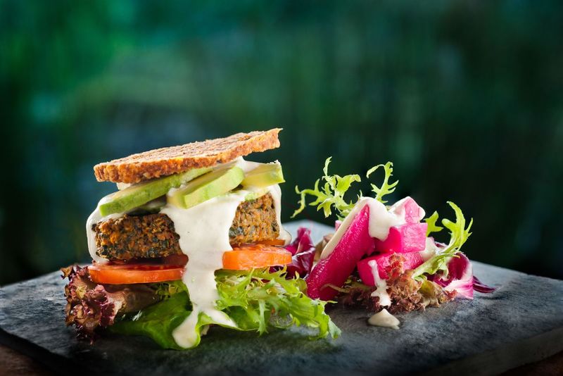 Healthy plant-based burger