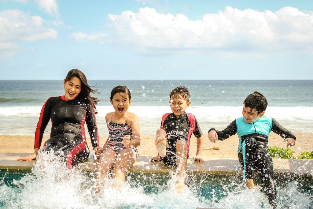 Children in wetsuits